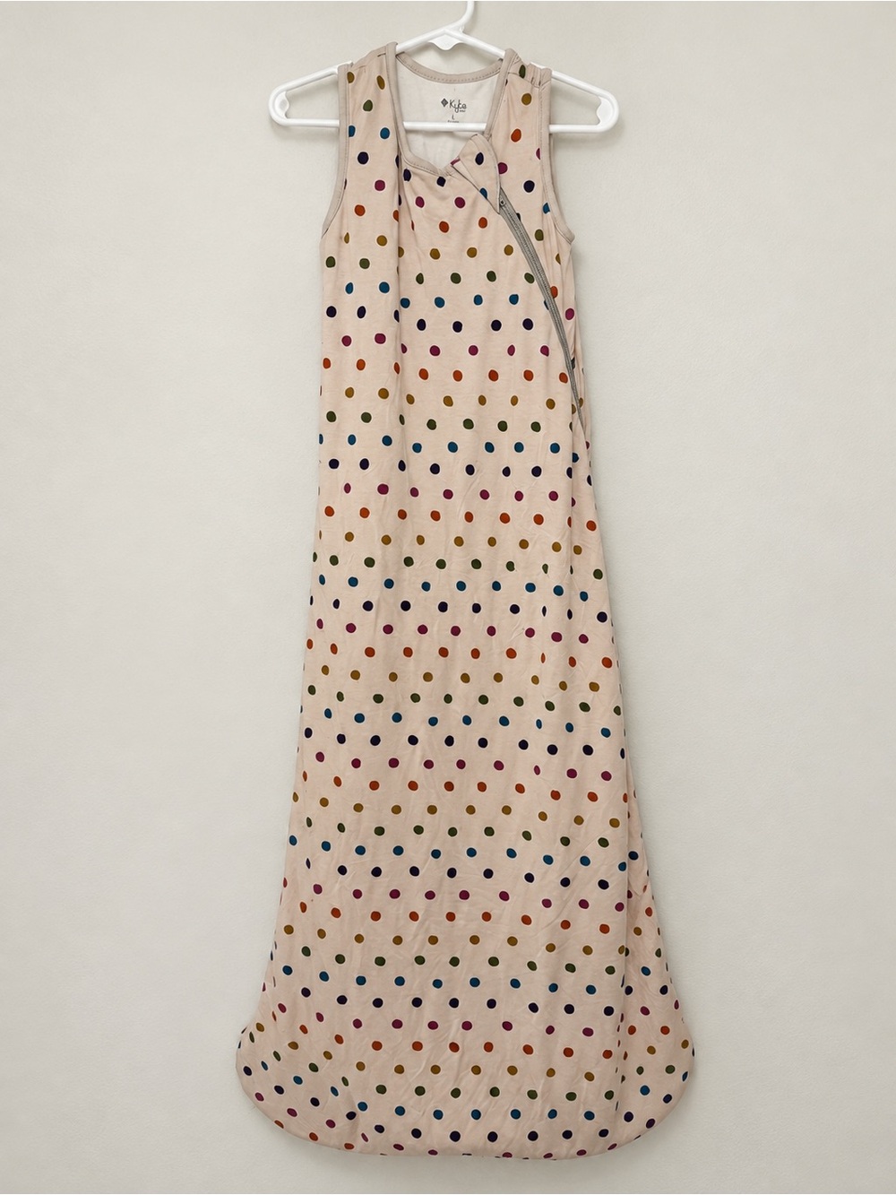 Kyte Baby Polka Dot Sleep Bag 1.0 TOG Size L Bamboo Rainbow Sleep Sack